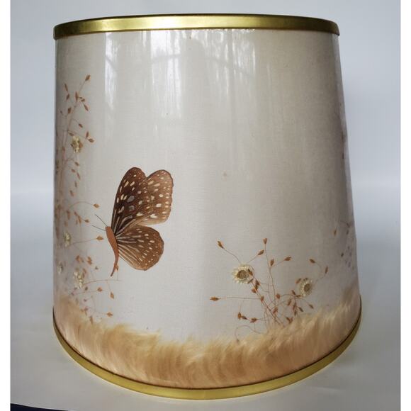 Vintage Van Briggle Blue Lamp with Wildflowers Butterflies Lampshade w/ Stamp - Picture 12 of 16